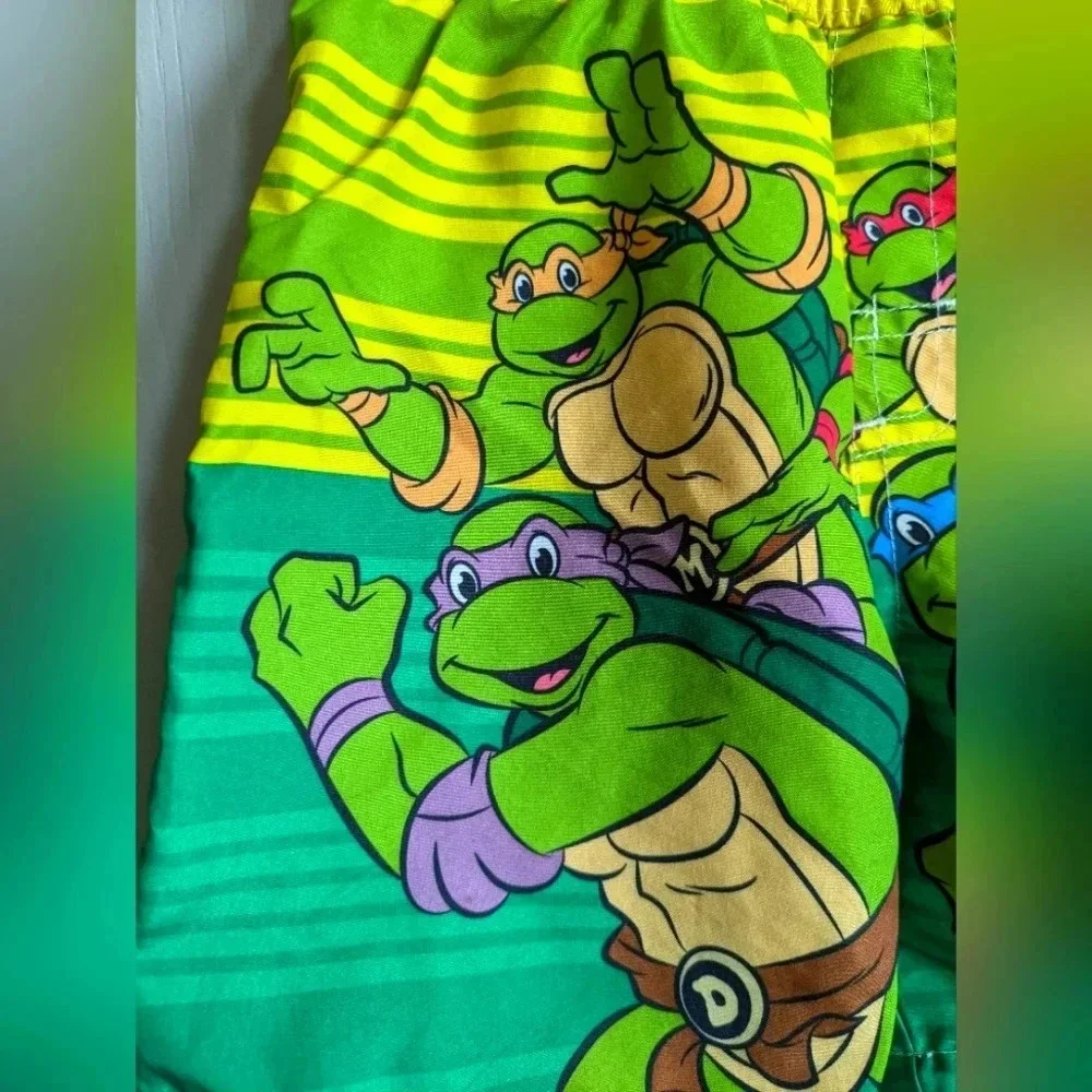 Vintage 90s Nickelodeon Teenage Mutant Ninja Turtles Swim Trunks 24 Months TMNT